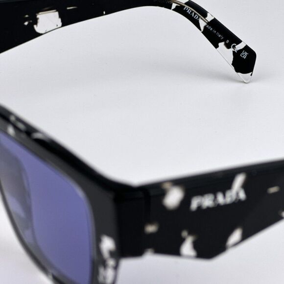 NEW Prada PRA06S 15O50B Tortoise Black Violet Mirror Square Unisex Sunglasses - Picture 10 of 12